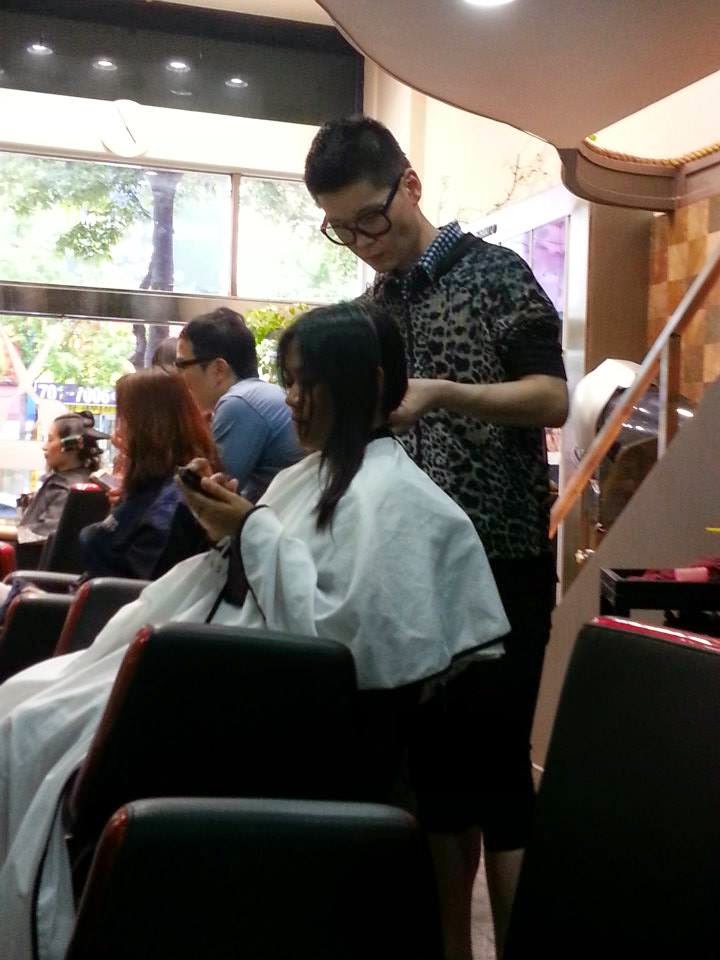 Having my haircut in Jangsan, Busan