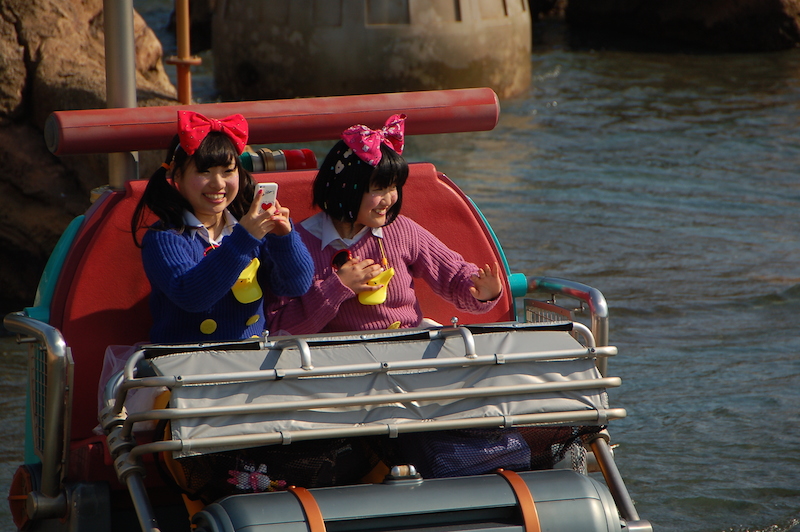 Japanese teenagers at Tokyo Disney Sea