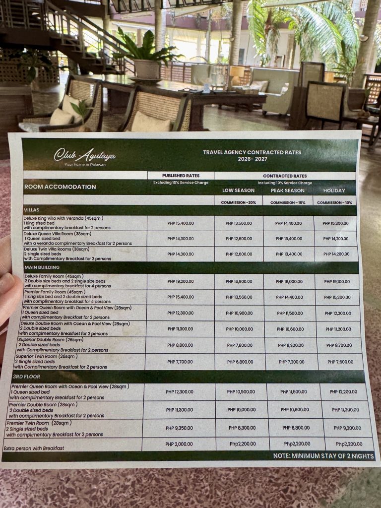 Club Agutaya room rate